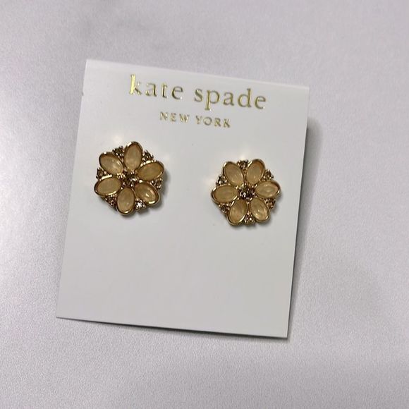 Kate Spade Floral Fete Studs Peach